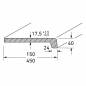 Preview: TOPALIT Innenfensterbank weiß 150 mm Ausladung