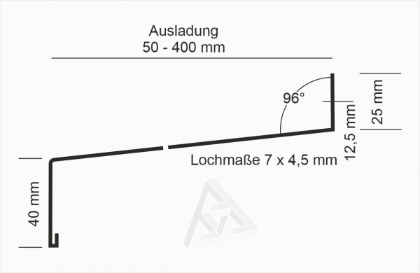 Aluminium Fensterbank RAL 7016 Anthrazitgrau 150 mm Ausladung Fensterbrett Alu 