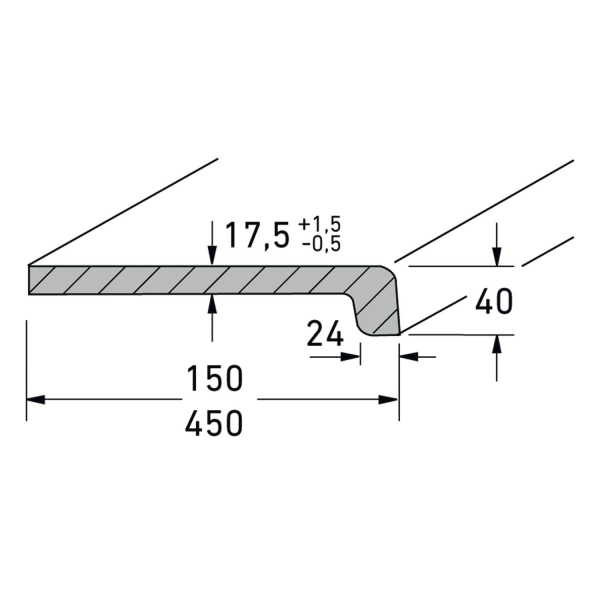 TOPALIT Innenfensterbank weiß 150 mm Ausladung